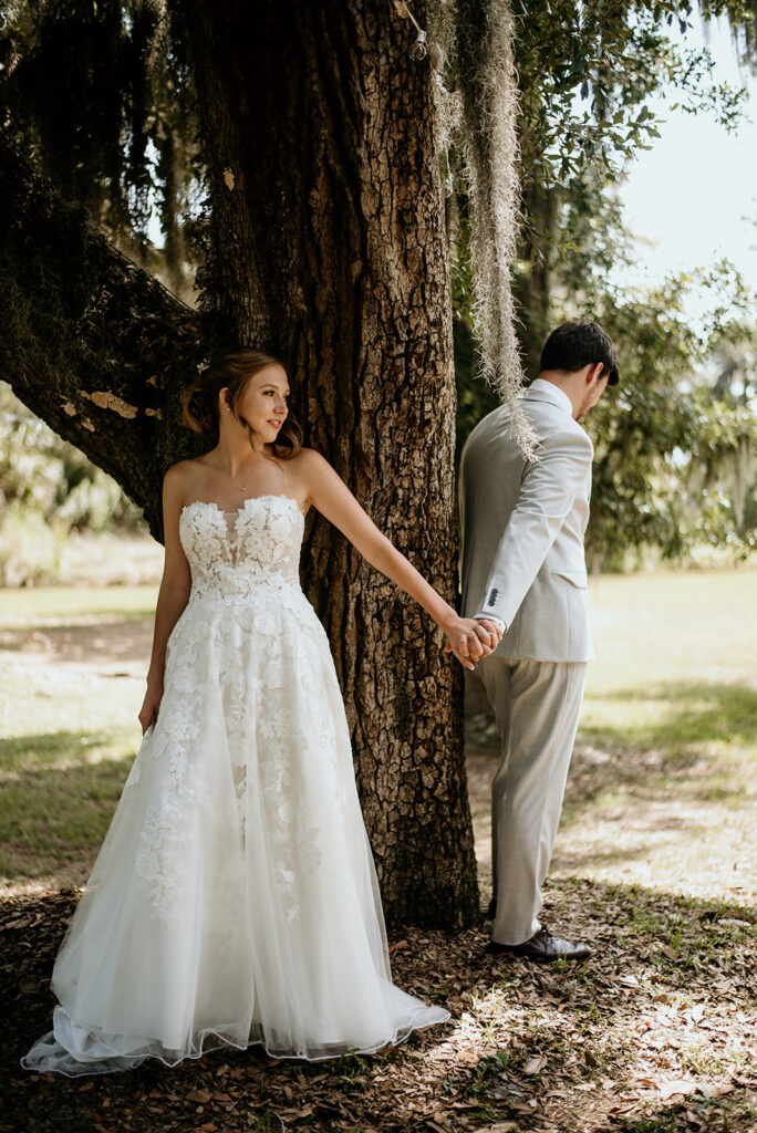 first touch bride and groom saint simons island wedding