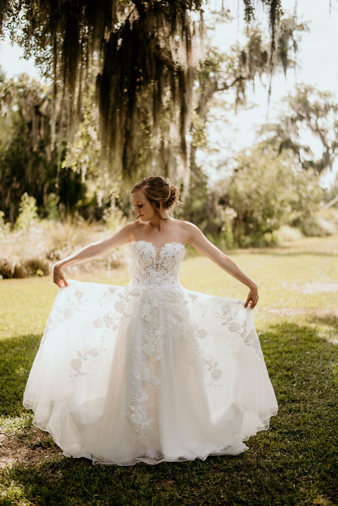 bridal portraits at captain's bluff