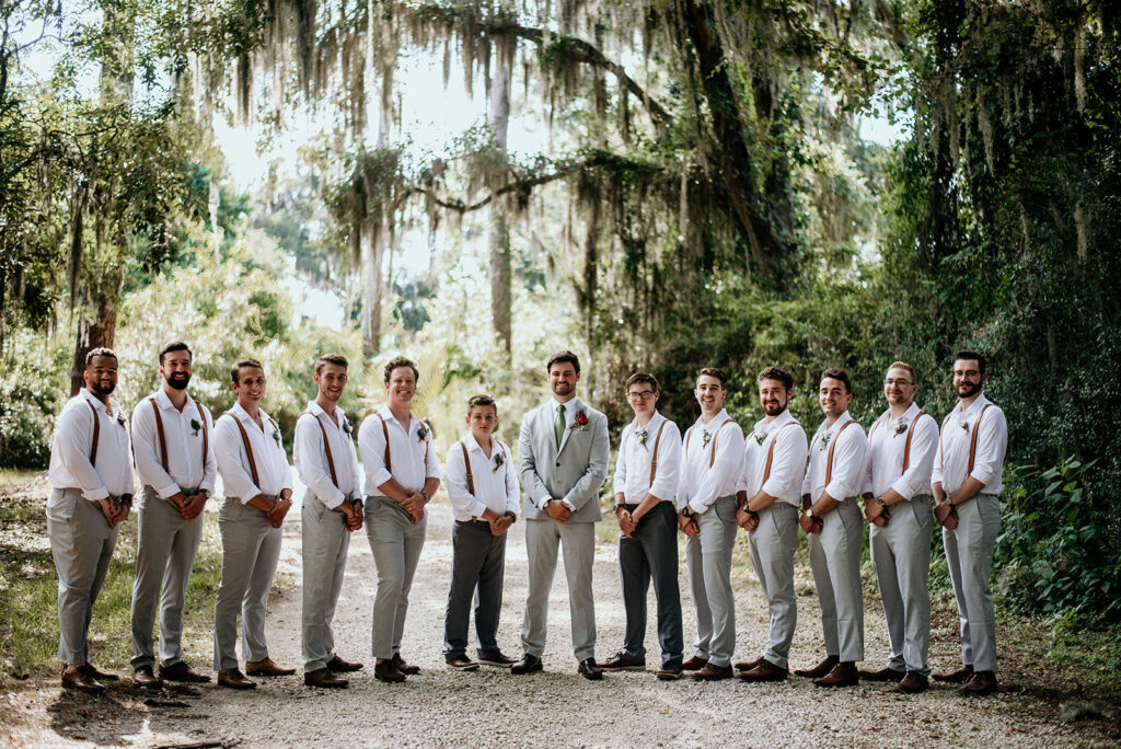 groomsmen portraits at captain's bluff