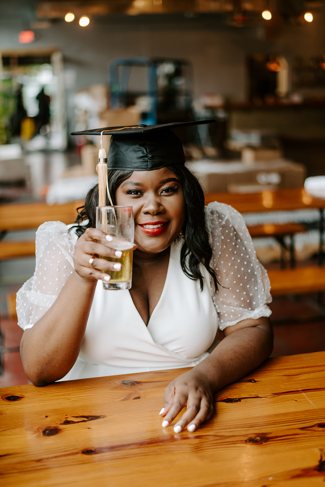 graduate at brewery in Athens GA