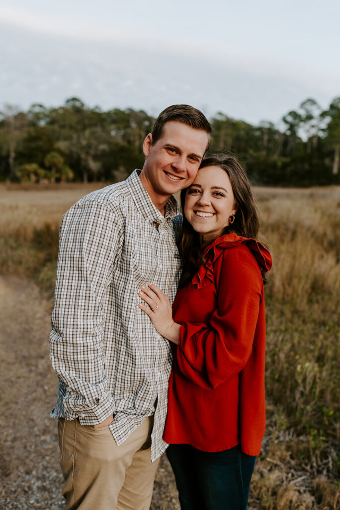 engagement session at skidaway island in savannah georgia