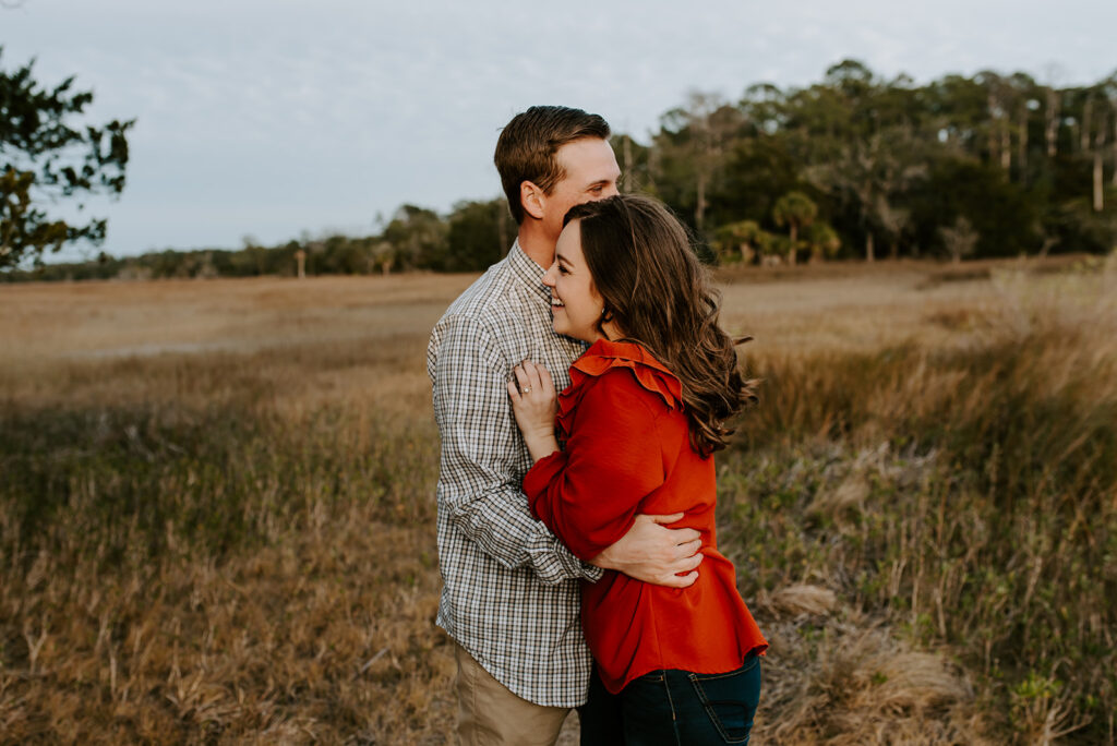 couple laughing at skidaway island