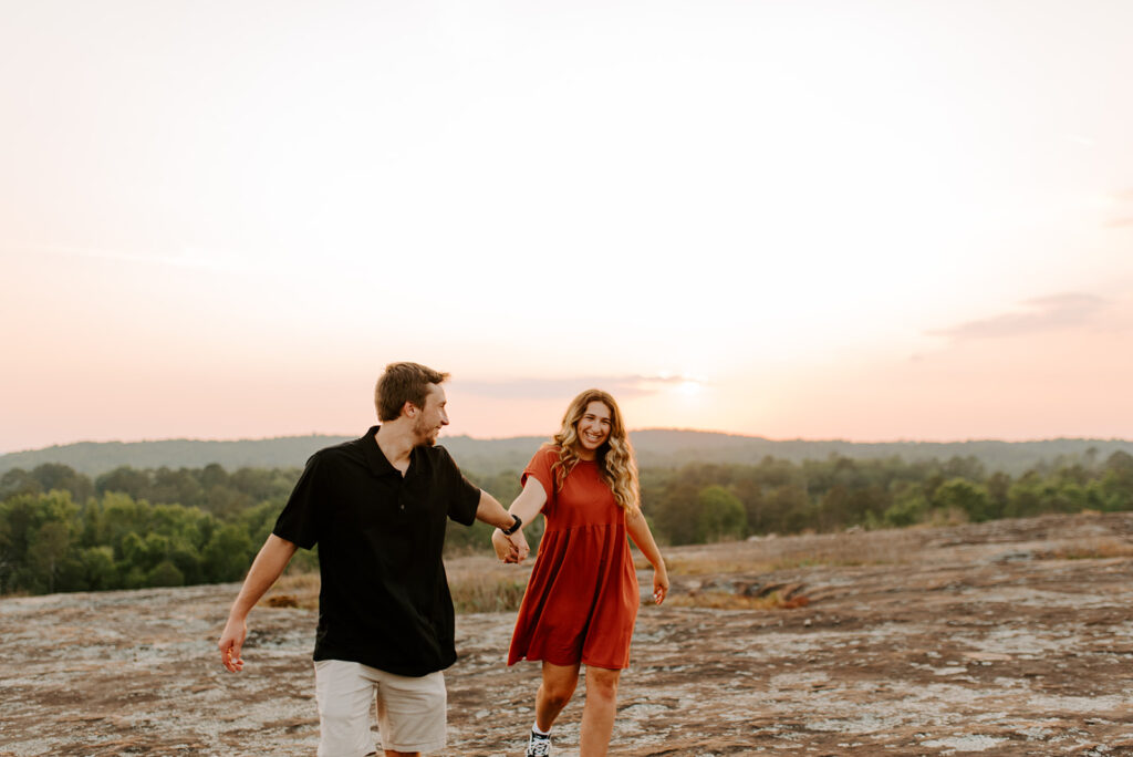 engagement photos at arabia mountain
