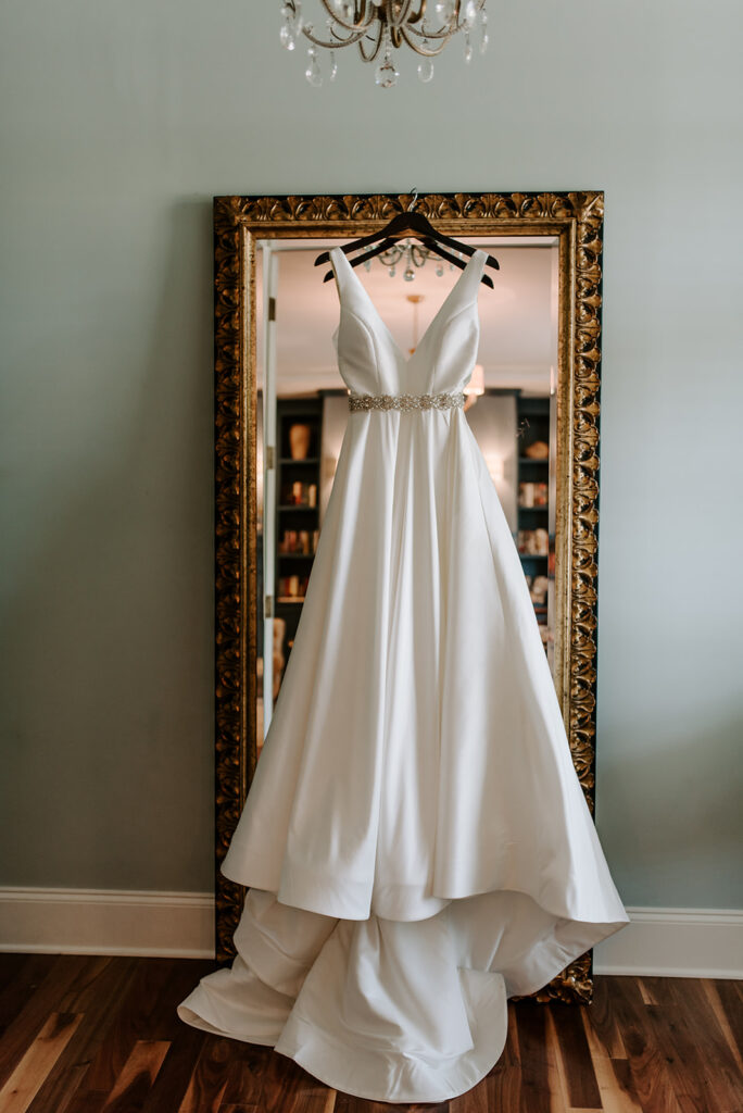 dress hanging at the reserve club
