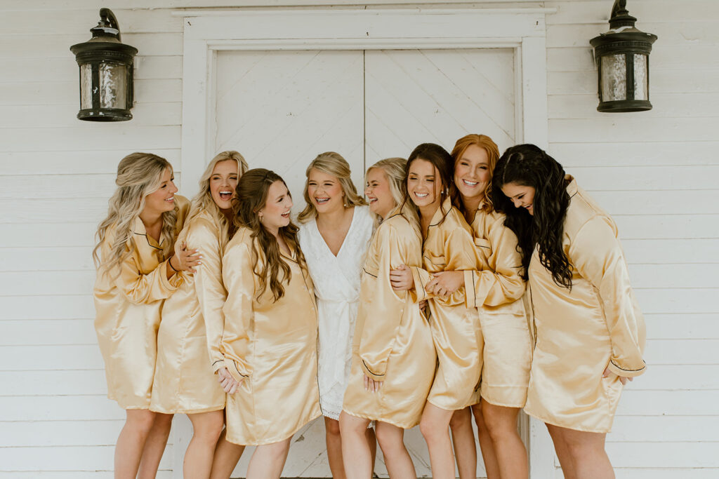 bridesmaid's pj pictures at dutch ford farm