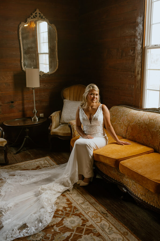 bridal portraits at dutch ford farm wedding
